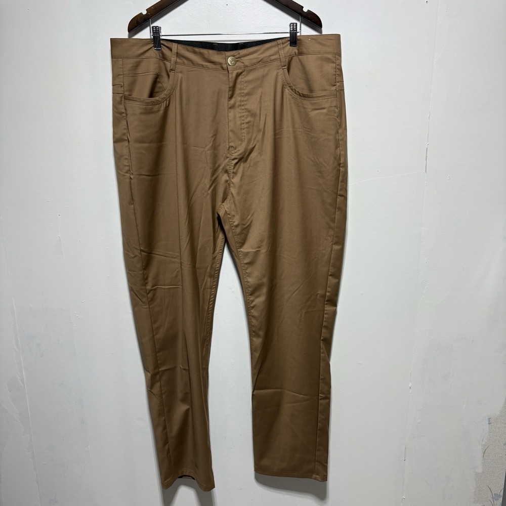 Stacy Adams Pants Mens 42 X 32 Brown Straight Lightweight Career Luxury